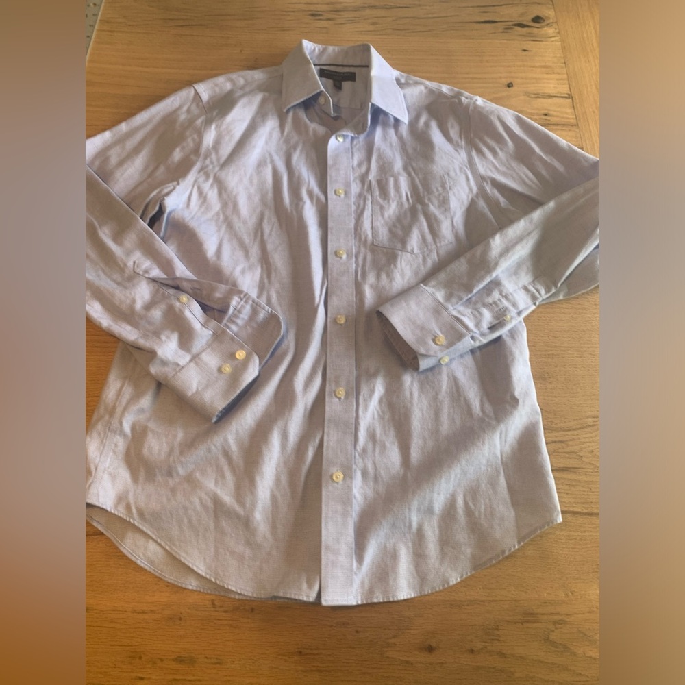 Banana Republic Long Sleeve Button Down Dress Shirt Blue Men’s M‎ Preowned
